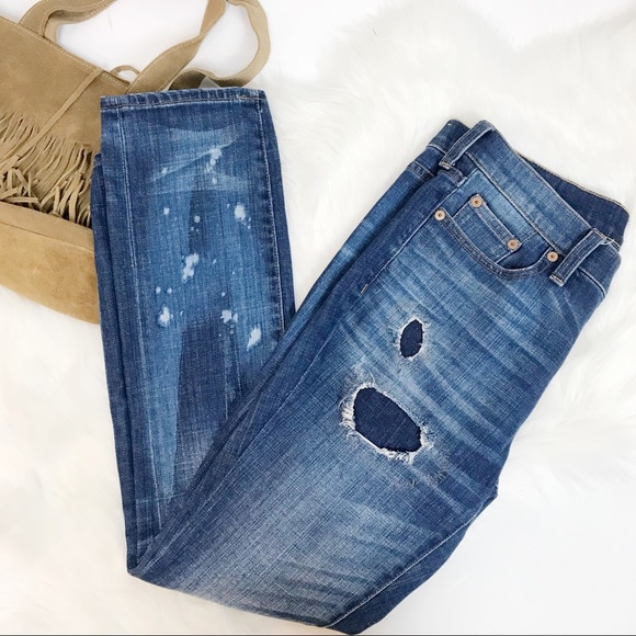 Madewell Denim - Madewell Distressed Straight Leg Jeans